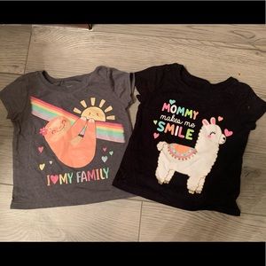 🦙 2 for 1 Toddler Girl Shirts